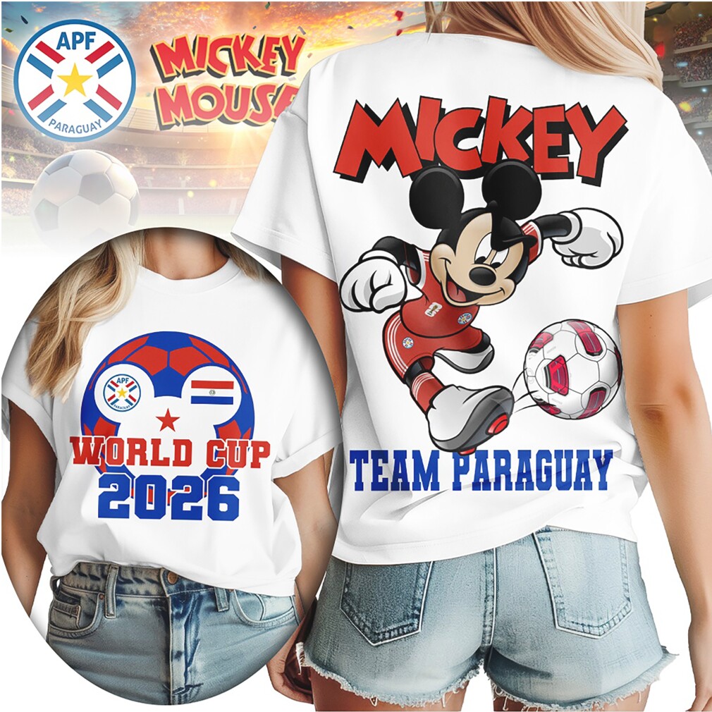 Mickey Mouse Team Paraguay Soccer World Cup 2026 Commemorative T Shirt Mickey Mouse Team Paraguay Soccer World Cup 2026 Commemorative T Shirt