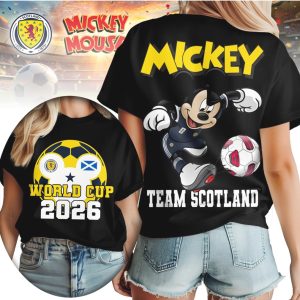 Mickey Mouse Team Scotland Soccer Supporter World Cup 2026 T Shirt