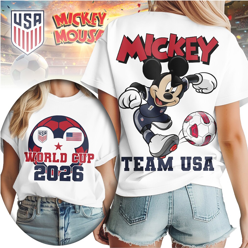 Mickey Mouse Team USA Soccer T Shirt World Cup 2026 American Fan Gear T Shirt Mickey Mouse Team USA Soccer T Shirt World Cup 2026 American Fan Gear T Shirt