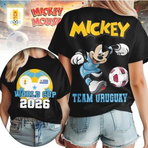 Mickey Mouse Team Uruguay Soccer World Cup 2026 Fan Gear T Shirt