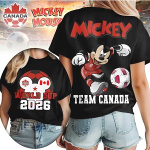 Mickey Mouse World Cup 2026 Team Canada Soccer T Shirt