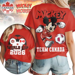 Mickey Mouse World Cup 2026 Team Canada Soccer T Shirt