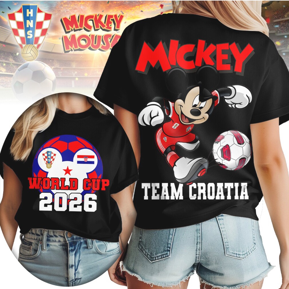 Mickey Mouse World Cup 2026 Team Croatia Football Fan T Shirt Mickey Mouse World Cup 2026 Team Croatia Football Fan T Shirt