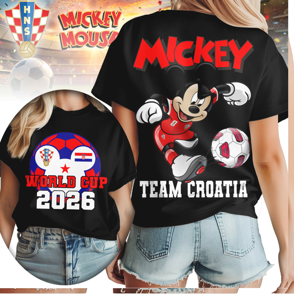 Mickey Mouse World Cup 2026 Team Croatia Soccer Fan T Shirt Mickey Mouse World Cup 2026 Team Croatia Soccer Fan T Shirt