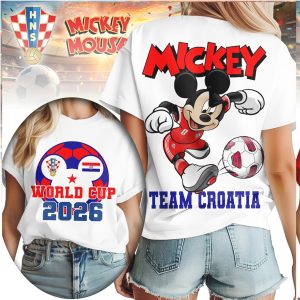 Mickey Mouse World Cup 2026 Team Croatia Soccer Fan T Shirt