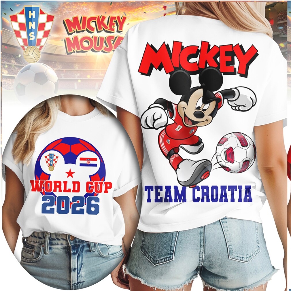 Mickey Mouse World Cup 2026 Team Croatia Soccer Fan T Shirt Mickey Mouse World Cup 2026 Team Croatia Soccer Fan T Shirt