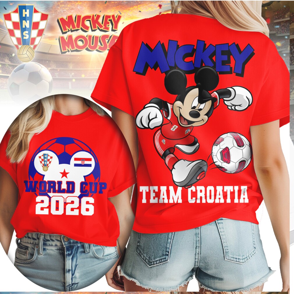 Mickey Mouse World Cup 2026 Team Croatia Soccer Fan T Shirt Mickey Mouse World Cup 2026 Team Croatia Soccer Fan T Shirt