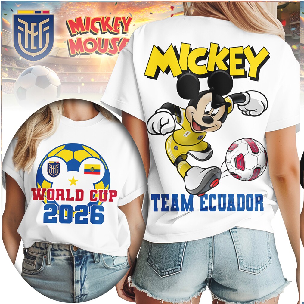 Mickey Mouse World Cup 2026 Team Ecuador Football Supporter Shirt Mickey Mouse World Cup 2026 Team Ecuador Football Supporter Shirt