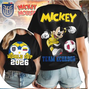 Mickey Mouse World Cup 2026 Team Ecuador Football Supporter Shirt