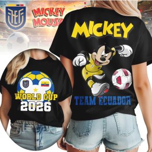 Mickey Mouse World Cup 2026 Team Ecuador Soccer Supporter Shirt