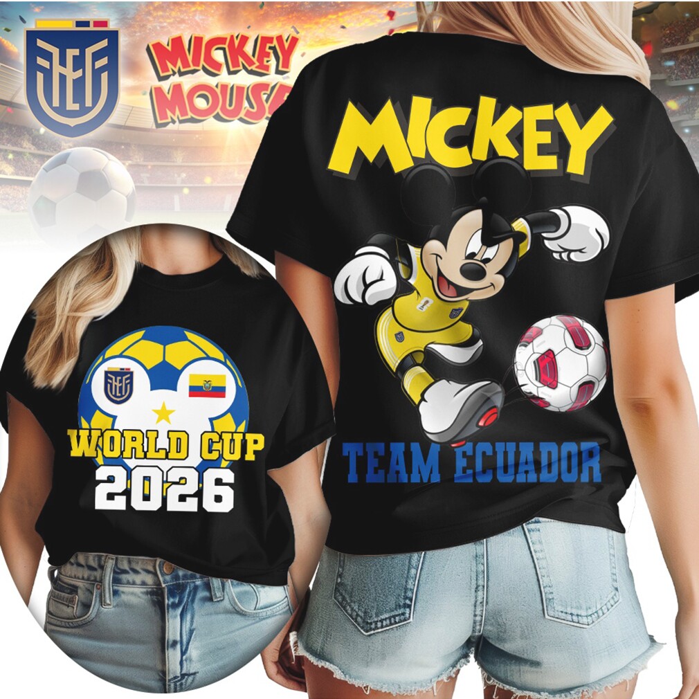 Mickey Mouse World Cup 2026 Team Ecuador Soccer Supporter Shirt Mickey Mouse World Cup 2026 Team Ecuador Soccer Supporter Shirt
