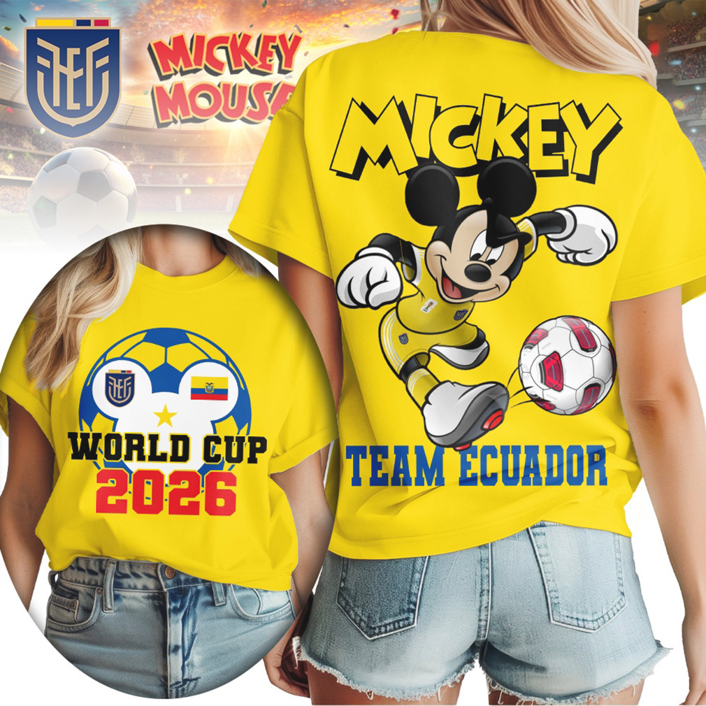 Mickey Mouse World Cup 2026 Team Ecuador Soccer Supporter Shirt Mickey Mouse World Cup 2026 Team Ecuador Soccer Supporter Shirt