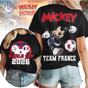 Mickey Mouse World Cup 2026 Team France Soccer T Shirt T Shirt