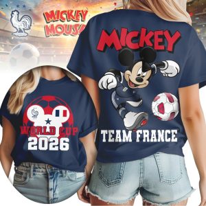 Mickey Mouse World Cup 2026 Team France Soccer T Shirt T Shirt