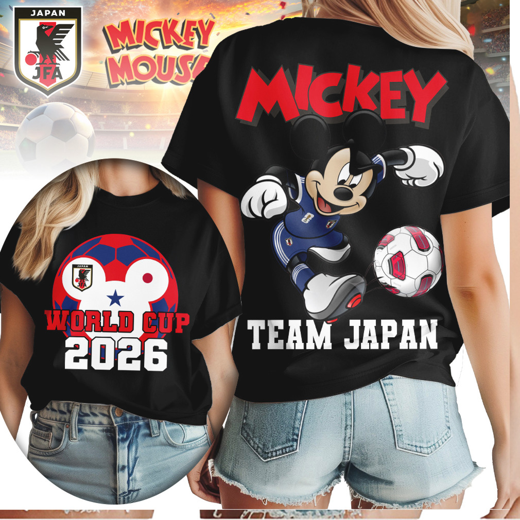 Mickey Mouse World Cup 2026 Team Japan Blue Samurai Soccer T Shirt Mickey Mouse World Cup 2026 Team Japan Blue Samurai Soccer T Shirt