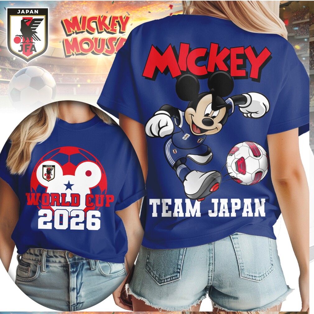 Mickey Mouse World Cup 2026 Team Japan Blue Samurai Soccer T Shirt Mickey Mouse World Cup 2026 Team Japan Blue Samurai Soccer T Shirt
