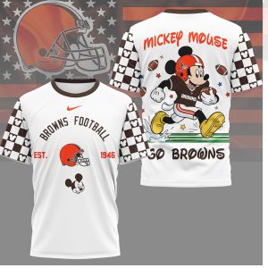 Mickey Mouse x Cleveland Browns NFL Football Shirt