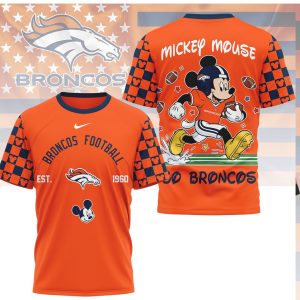 Mickey Mouse x Denver Broncos NFL Football Shirt