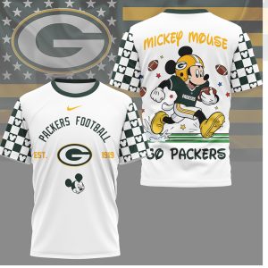 Mickey Mouse x Green Bay Packers NFL Football Shirt