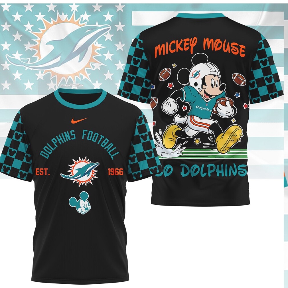 Mickey Mouse x Miami Dolphins NFL Football NFL Shirt Mickey Mouse x Miami Dolphins NFL Football NFL Shirt