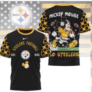 Mickey Mouse x Pittsburgh Steelers NFL T Shirt