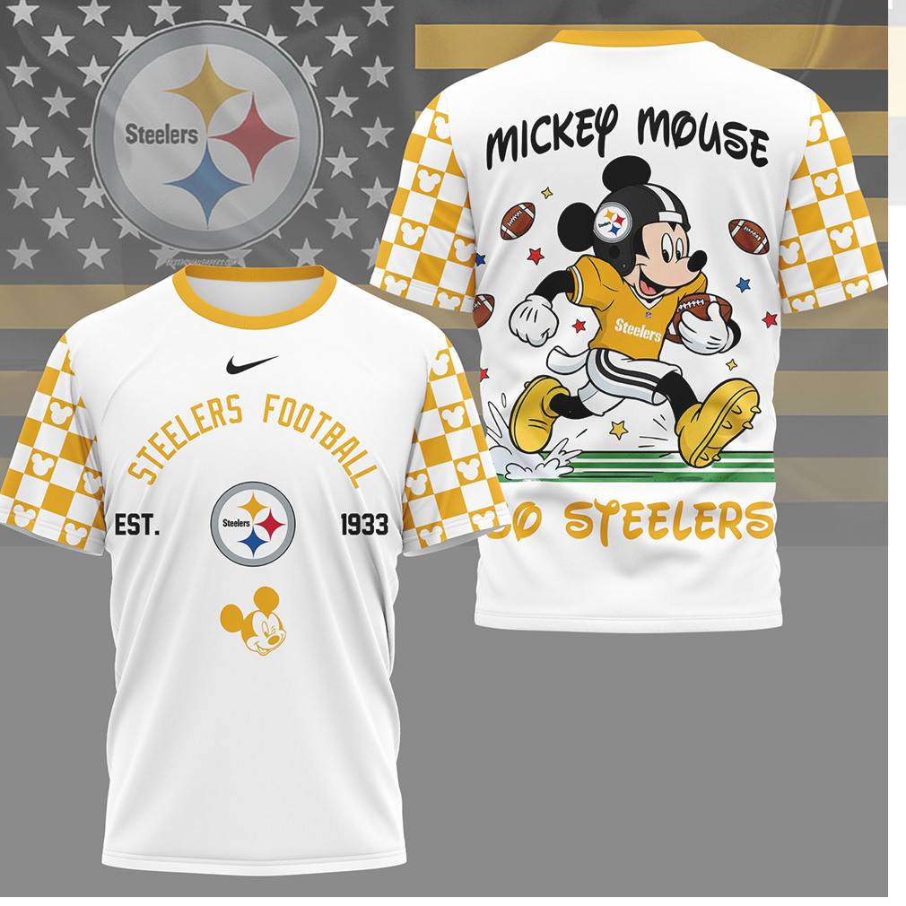 Mickey Mouse x Pittsburgh Steelers NFL T Shirt Mickey Mouse x Pittsburgh Steelers NFL T Shirt