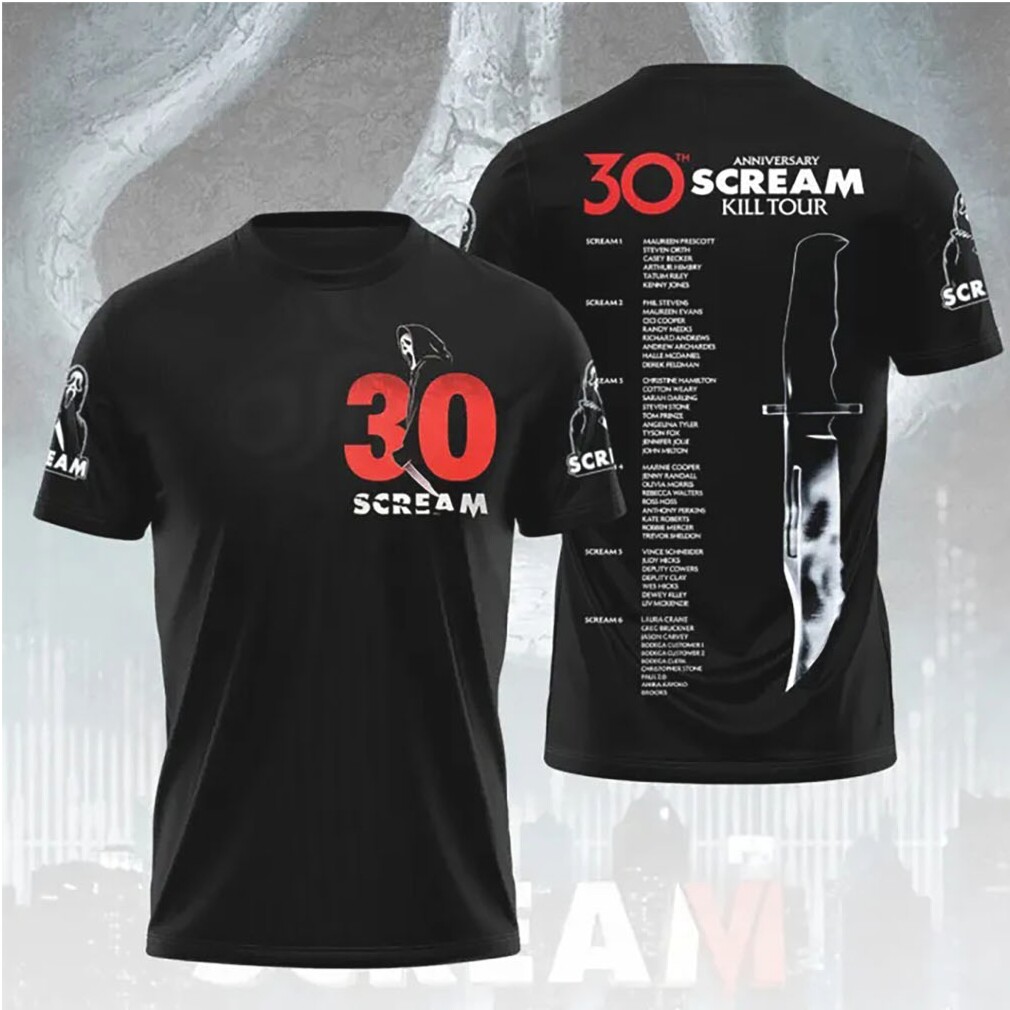 Minimalist Scream 30th Anniversary Kill Tour Logo Ghostface Horror 3D T Shirt Minimalist Scream 30th Anniversary Kill Tour Logo Ghostface Horror 3D T Shirt
