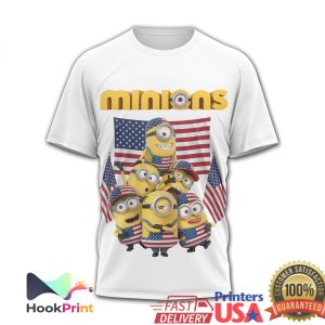 Minions 250 Years of Freedom USA Patriotic American Flag T Shirt