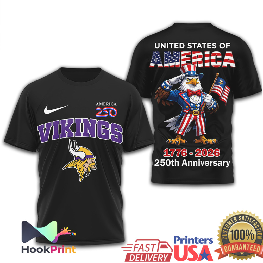 Minnesota Vikings 250th Anniversary United States of America T Shirt Minnesota Vikings 250th Anniversary United States of America T Shirt