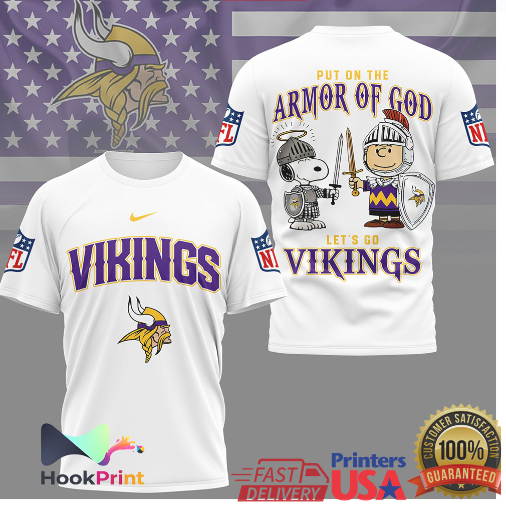 Minnesota Vikings Armor Of God Snoopy Charlie Brown Game Day Shirt Minnesota Vikings Armor Of God Snoopy Charlie Brown Game Day Shirt