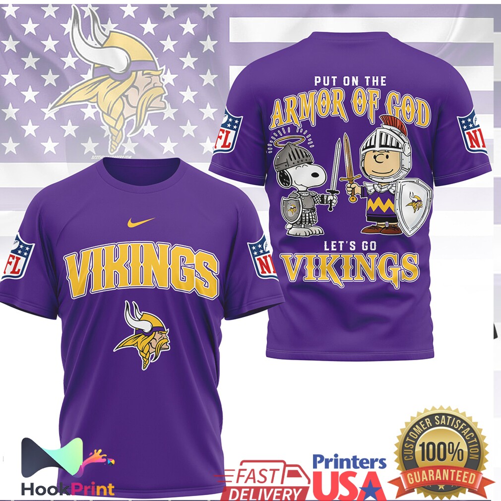 Minnesota Vikings Armor Of God Snoopy Charlie Brown Game Day Shirt Minnesota Vikings Armor Of God Snoopy Charlie Brown Game Day Shirt