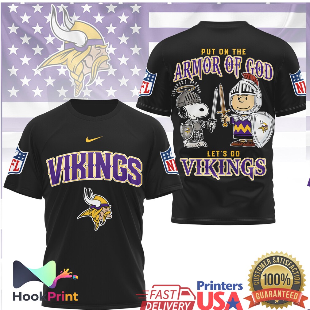 Minnesota Vikings Armor Of God Snoopy Charlie Brown Game Day Shirt Minnesota Vikings Armor Of God Snoopy Charlie Brown Game Day Shirt