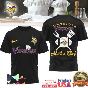 Minnesota Vikings Master Chef Cooking & Football Graphic T Shirt Minnesota Vikings Master Chef Cooking & Football Graphic T Shirt