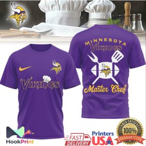 Minnesota Vikings Master Chef Cooking & Football Graphic T Shirt