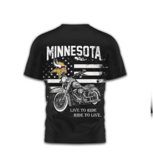 Minnesota Vikings Motorcycle NFL Biker NFL Shirtr