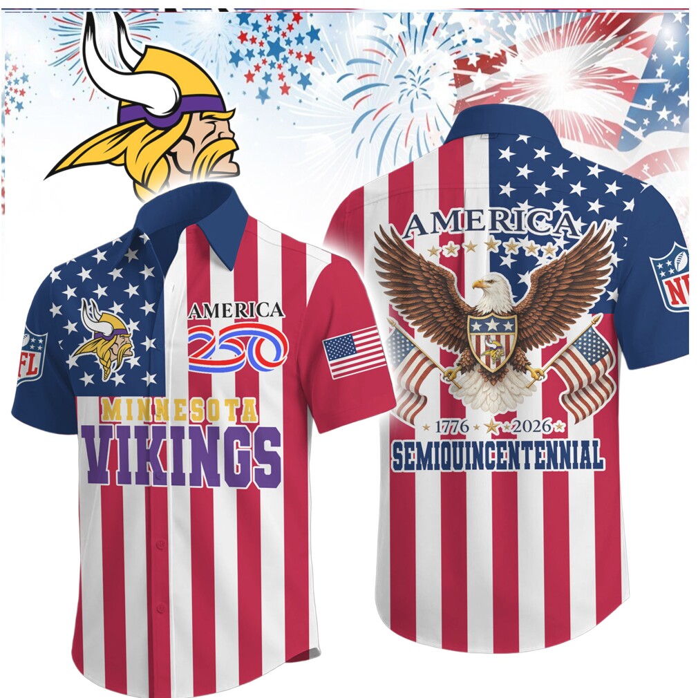 Minnesota Vikings Semiquincentennial 2026 Patriotic American Flag Shirt Minnesota Vikings Semiquincentennial 2026 Patriotic American Flag Shirt