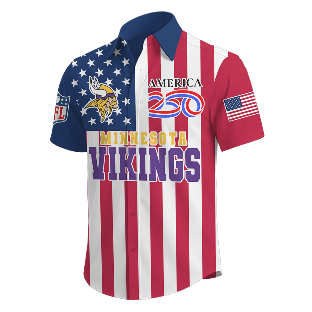 Minnesota Vikings Semiquincentennial 2026 Patriotic American Flag Shirt Minnesota Vikings Semiquincentennial 2026 Patriotic American Flag Shirt