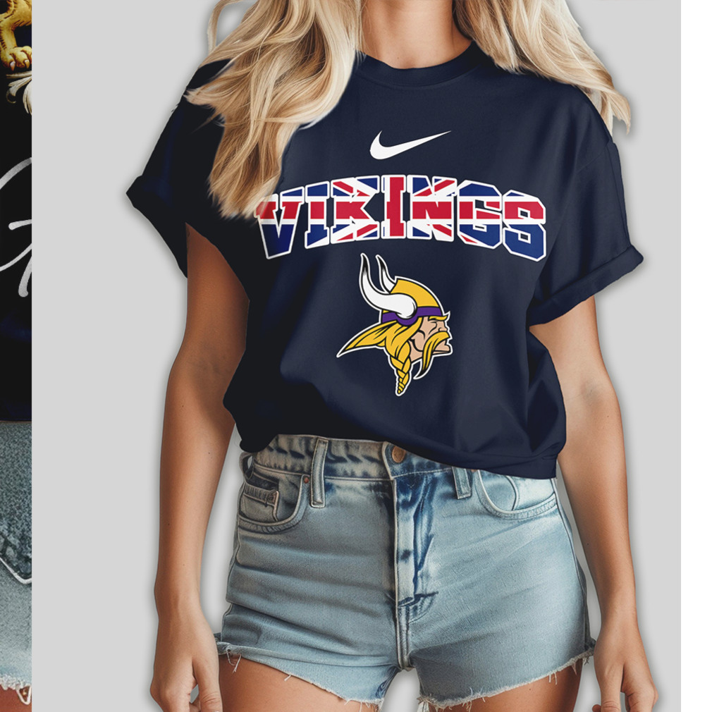 Minnesota Vikings UK Royal Crest Style Fan NFL Football T Shirt Minnesota Vikings UK Royal Crest Style Fan NFL Football T Shirt