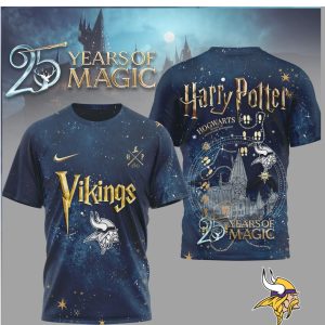 Minnesota Vikings x Harry Potter 25 Years of Magic Galaxy T Shirt