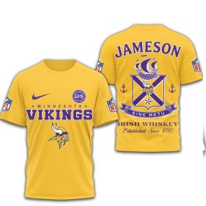 Minnesota Vikings x Jameson Irish Whiskey Sine Metu T Shirt