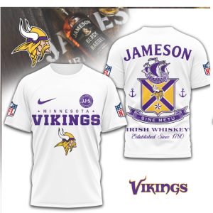 Minnesota Vikings x Jameson Irish Whiskey Sine Metu T Shirt
