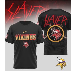 Minnesota Vikings x Slayer Nordic Metal Fusion Fan T Shirt Minnesota Vikings x Slayer Nordic Metal Fusion Fan T Shirt