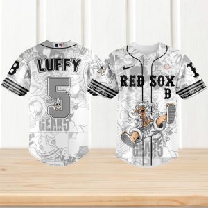 Monkey D. Luffy Gear 5 One Piece Boston Red Sox Baseball T Shirt