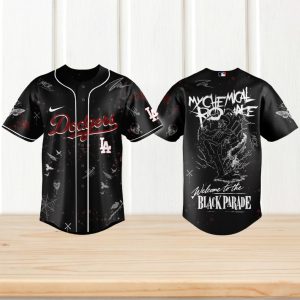 My Chemical Romance Welcome To The Black Parade Skeleton Dodgers T Shirt