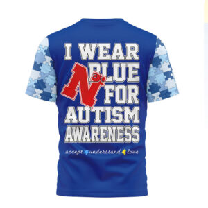 Nebraska Cornhuskers I Wear Blue For Autism Awareness T Shirt Nebraska Cornhuskers I Wear Blue For Autism Awareness T Shirt