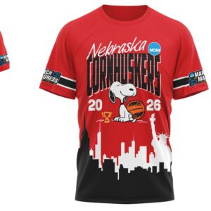 Nebraska Cornhuskers Snoopy March Madness 2026 Let The Madness Begin Shirt Nebraska Cornhuskers Snoopy March Madness 2026 Let The Madness Begin Shirt