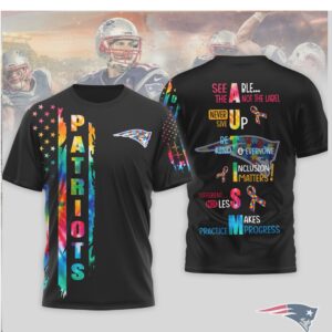 New England Patriots Autism Awareness See Able Not The Label T Shirt