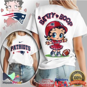 New England Patriots Betty Boop Women's Football T Shirt
