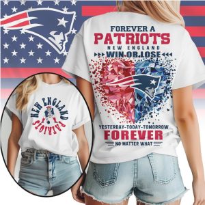 New England Patriots Forever Fan Yesterday Today Tomorrow Loyalty Navy Blue T Shirt