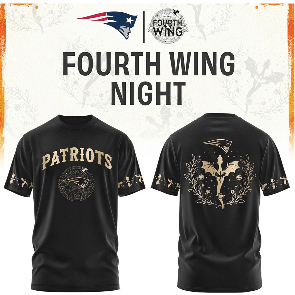 New England Patriots Fourth Wing Night Fantasy Bookish NFL Apparel T Shirt New England Patriots Fourth Wing Night Fantasy Bookish NFL Apparel T Shirt